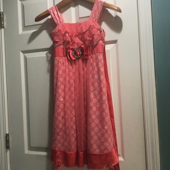 Pink polka dot and glitter dress - Picture 1 of 4